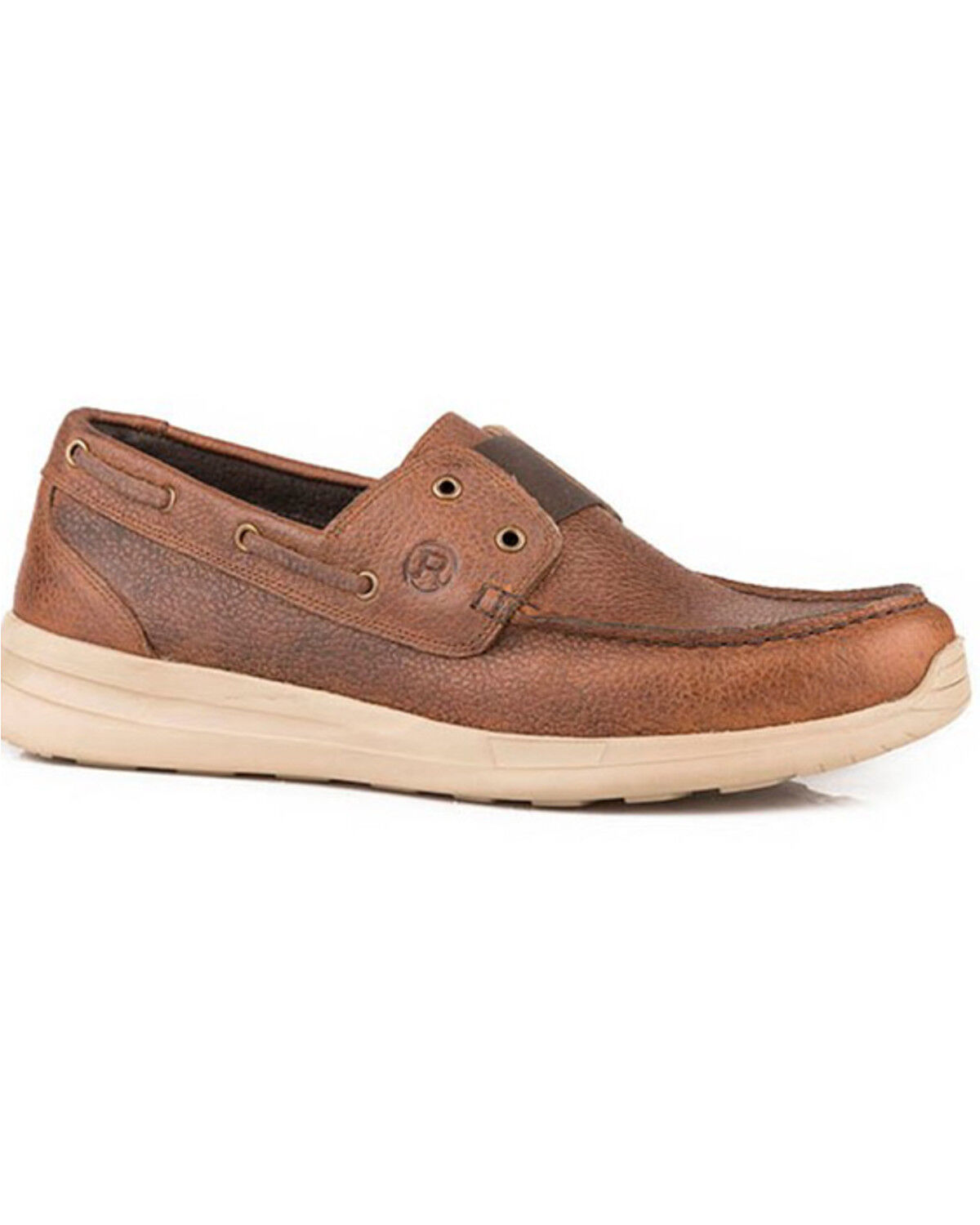 Image #1 - Roper Men's Chillin Low Eyelet Chukka Lace-Up Casual Leather Shoes, Brown, hi-res