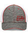 Image #3 - Justin Men's Lawton Embroidered Logo Mesh Back Cap, Heather Grey, hi-res