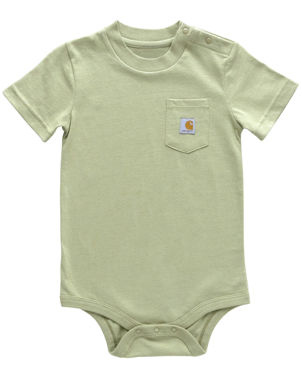 Image #1 - Carhartt Infant Boys' Short Sleeve Pocket Onesie, Green, hi-res