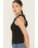 Image #3 - Idyllwind Women's Rhinestone Chain Ribbed Tank, Black, hi-res