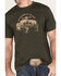 Image #3 - Justin Men's Heather Olive Buffalo Graphic Short Sleeve T-Shirt , Olive, hi-res