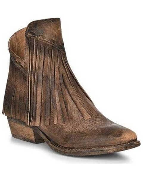 Circle G by Corral Women's LD Western Booties - Pointed Toe, Dark Brown, hi-res
