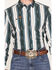 Image #3 - Zach Top X Kimes Ranch Men's Hickory Striped Long Sleeve Button-Down Western Shirt, Green, hi-res