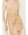 Image #4 - Idyllwind Women's Ramsey Concho Trim Faux Suede Mini Dress, Khaki, hi-res