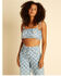 Image #1 - Billabong x Wrangler Women's Perfect Pair Floral Print Sleeveless Crop Top, Blue, hi-res