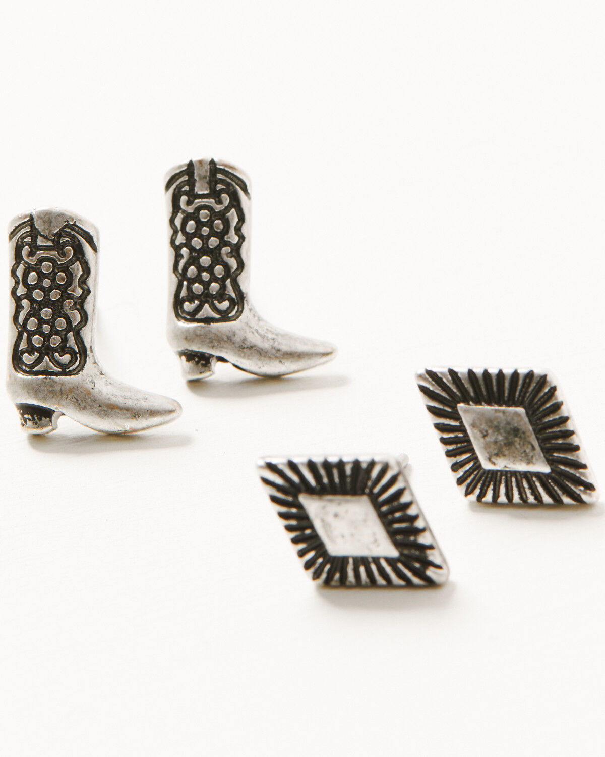 Image #4 - Shyanne Women's Rodeo Sunset Feather Earring Set - 5 Piece, Silver, hi-res