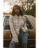 Image #1 - Idyllwind Women's Kingfish Fringe Flannel Shirt, Stone, hi-res