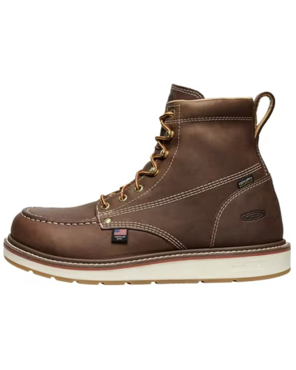 Image #3 - Keen Men's 6" Liberty Waterproof Moc Work Boots - Composite Toe, Brown, hi-res