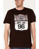 Image #3 - Cinch Men's Camp Yee-Haw Route 96 Sign Graphic T-Shirt , Burgundy, hi-res