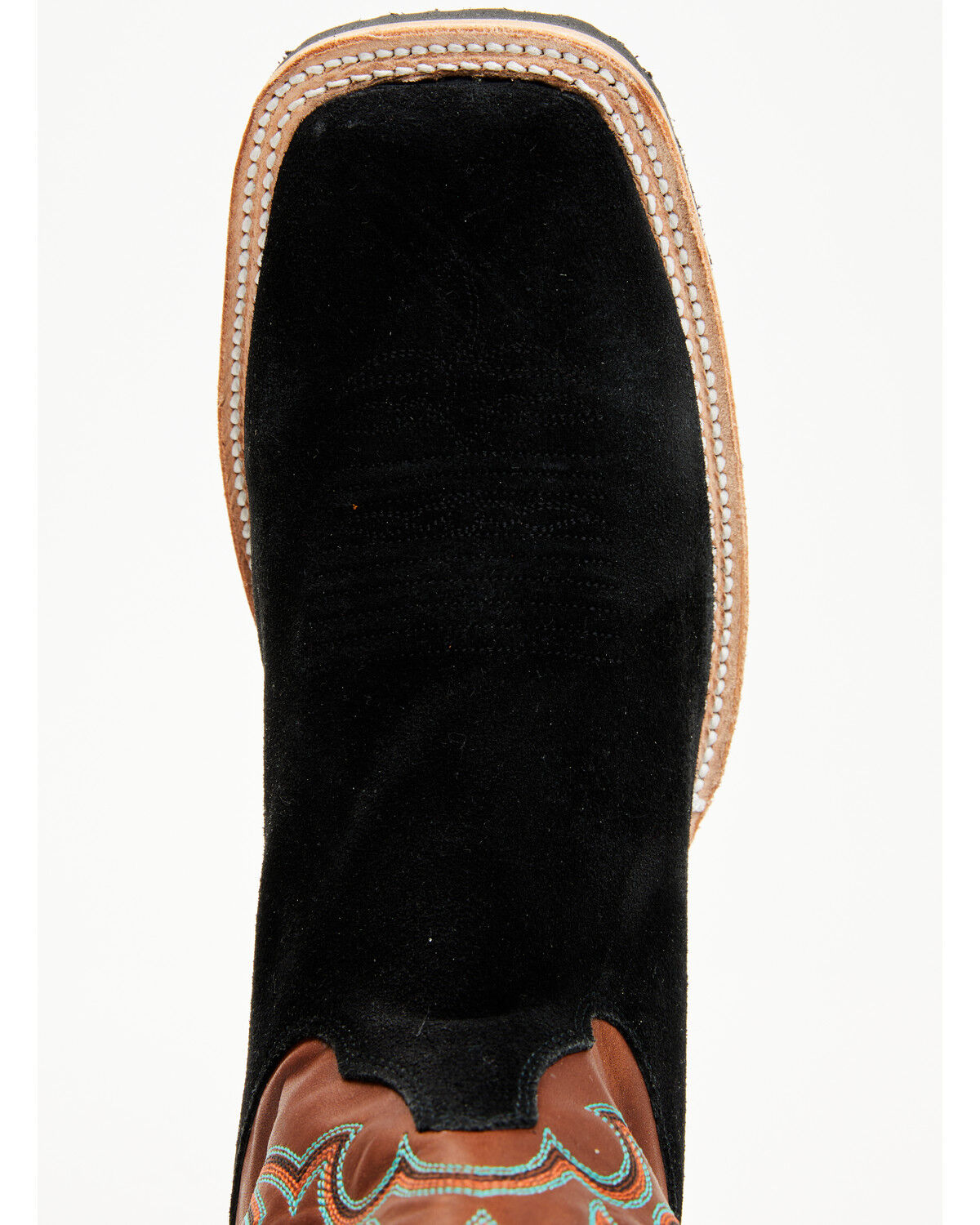 Image #6 - Justin Men's Alamo Roughout Western Boots - Broad Square Toe, Black, hi-res