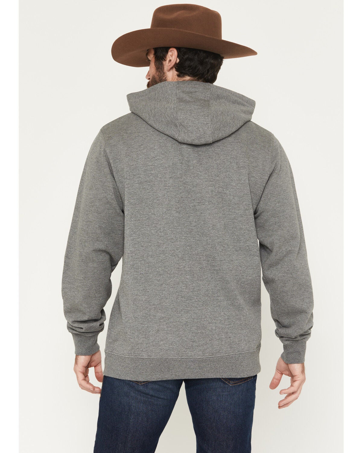 Image #4 - Cinch Men's Logo Hooded Sweatshirt, Grey, hi-res