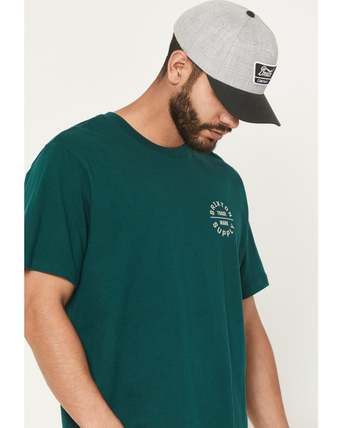 Image #3 - Brixton Men's Oath Short Sleeve Graphic T-Shirt, Dark Green, hi-res