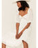 En Creme Women's Lace Tiered 3/4 Sleeve Midi Dress, Off White, hi-res