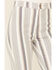 Image #2 - Cello Women's Striped Raw Hem Flare Jeans, Ivory, hi-res