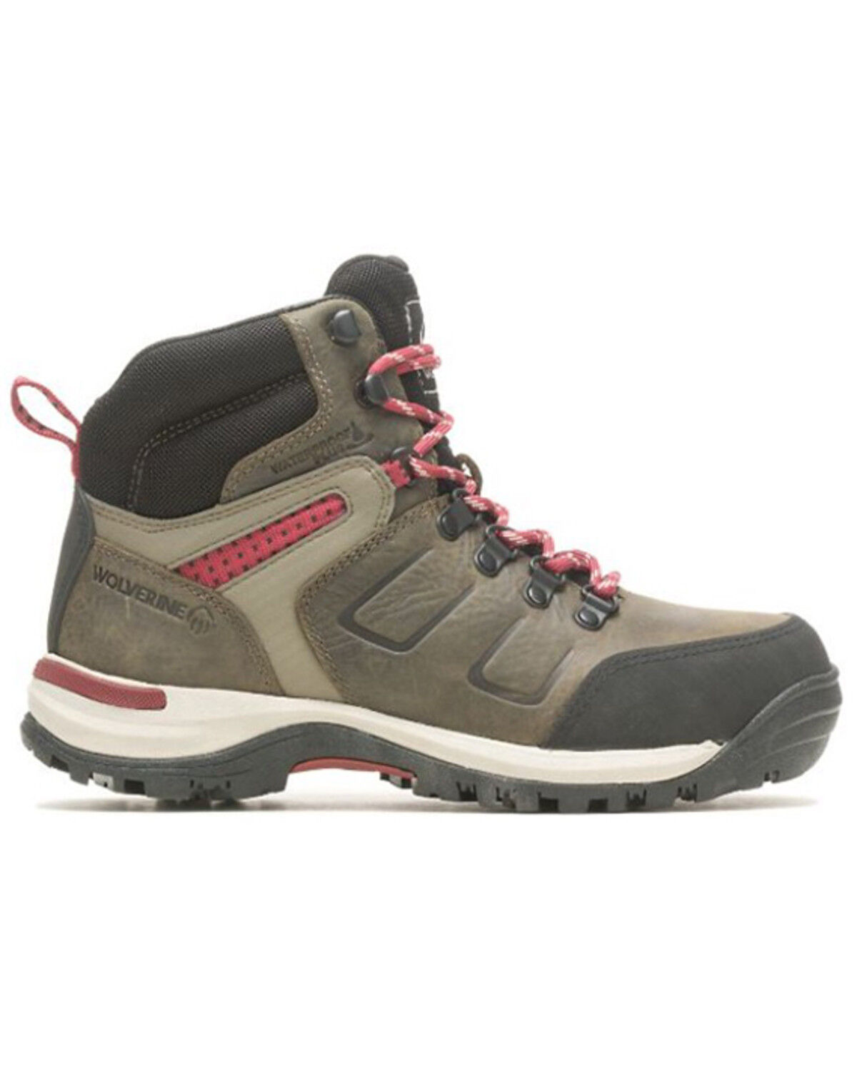 Image #2 - Wolverine Women's Chisel 6" Waterproof Work Boots - Steel Toe, Grey, hi-res