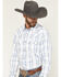 Image #2 - Moonshine Spirit Men's All Day Long Dobby Plaid Print Long Sleeve Snap Western Shirt, White, hi-res