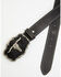 Image #2 - Cody James Men's Long Horn Skull Buckle Belt, Black, hi-res