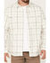 Image #3 - Brothers and Sons Men's Large Plaid Print Performance Long Sleeve Button Down Western Shirt , White, hi-res