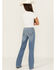 Image #3 - Ariat Girls' Medium Wash Tennesse Bootcut Denim Jeans, Blue, hi-res