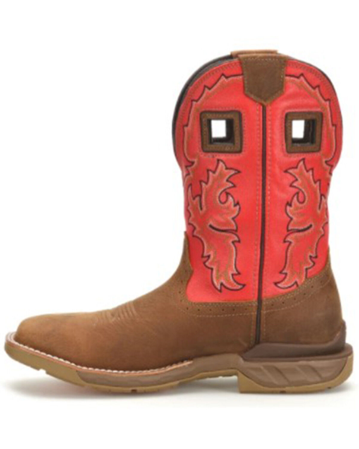 Image #3 - Double H Men's Henley Waterproof Western Work Boots - Composite Toe, Brown, hi-res