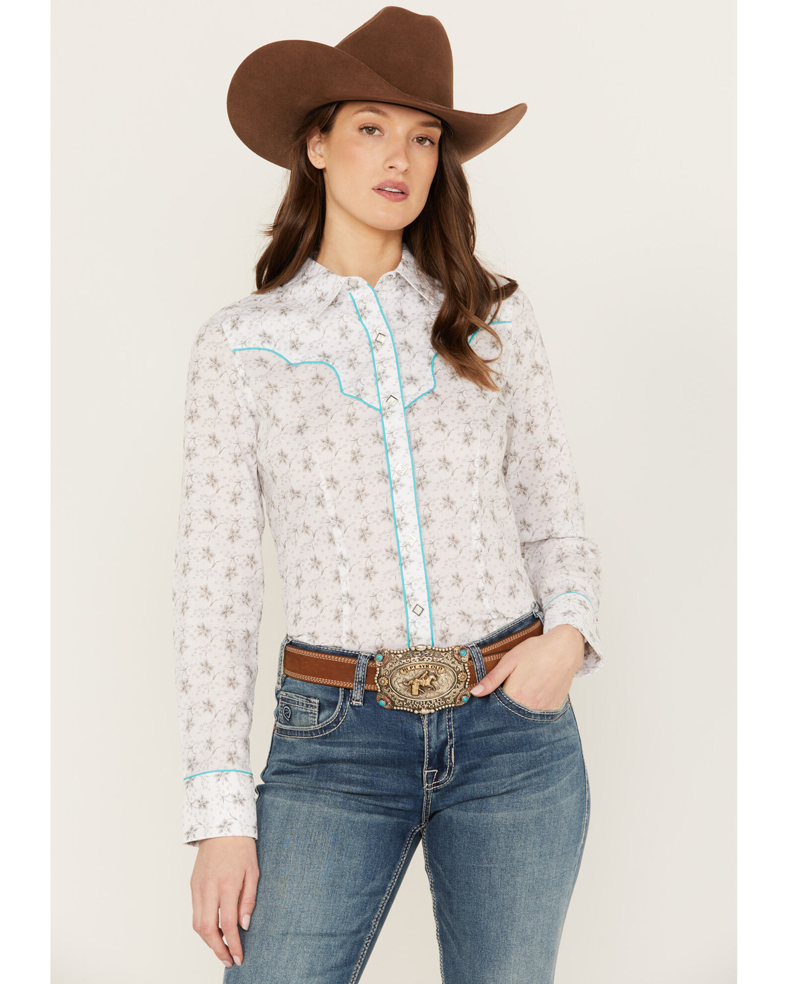 Womens pearl snap western hotsell shirts