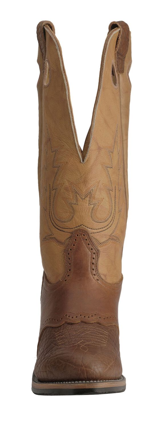 Image #4 - Boulet Men's Buckaroo Saddle Western Boots - Round Toe, Bay Apache, hi-res