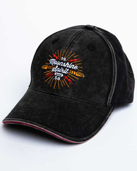 Image #1 - Moonshine Spirit Men's Electric Embroidered Ball Cap , Black, hi-res