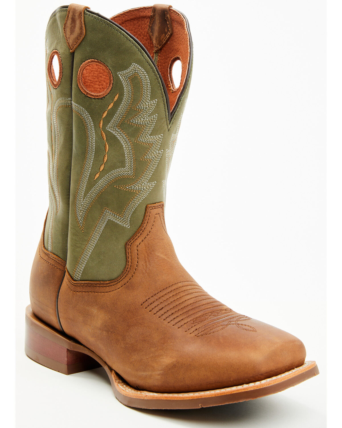 Image #1 - Dan Post Men's Leighton Performance Western Boots - Broad Square Toe, Brown, hi-res