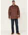 Image #2 - Hawx Men's FR Plaid Print Long Sleeve Button Down Work Shirt - Tall, Red, hi-res