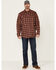 Image #2 - Hawx Men's FR Plaid Print Long Sleeve Button Down Work Shirt - Tall , Red, hi-res
