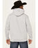 Image #4 - Cody James Men's Barbed Wire Triple Steer Head Hooded Sweatshirt, Light Grey, hi-res