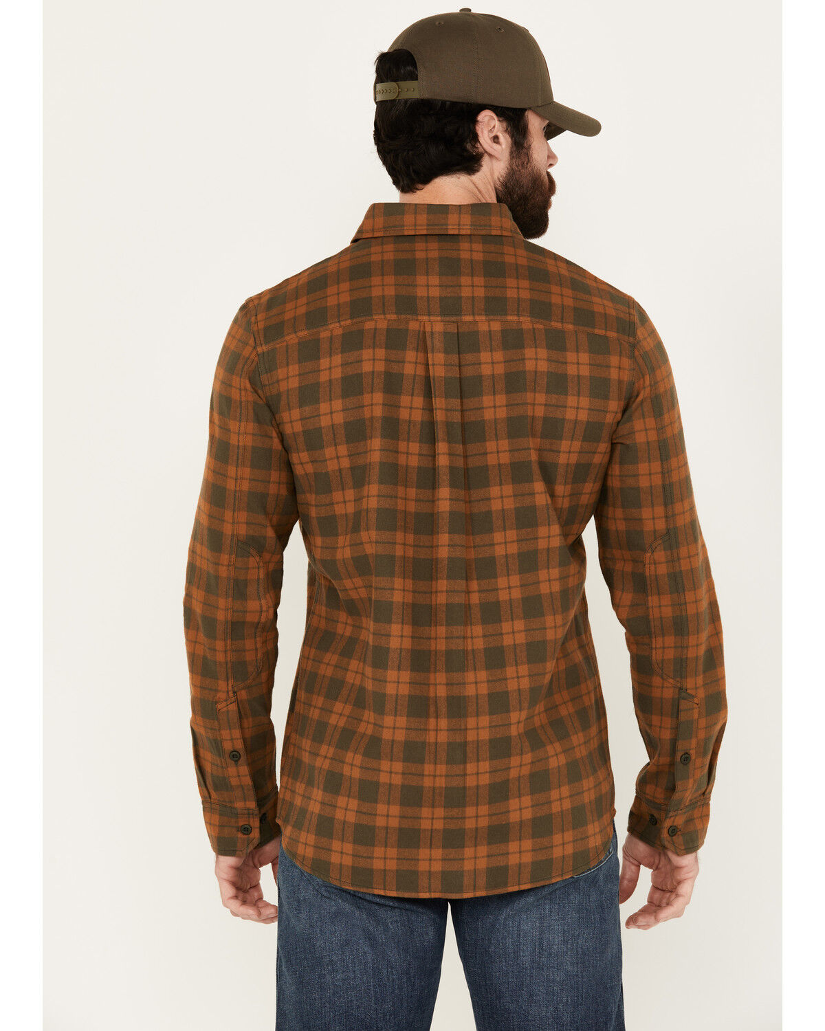 Image #4 - Brothers and Sons Men's Bell Everyday Plaid Print Long Sleeve Button Down Flannel Shirt, Rust Copper, hi-res