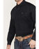 Image #3 - Cinch Men's Striped Print Button-Down Long Sleeve Western Shirt, Black, hi-res