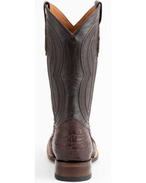 Image #5 - Ferrini Men's Caiman Belly Western Boots - Broad Square Toe, Chocolate, hi-res
