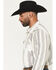 Image #2 - Panhandle Men's Vintage Stripe Print Long Sleeve Snap Western Shirt, Natural, hi-res
