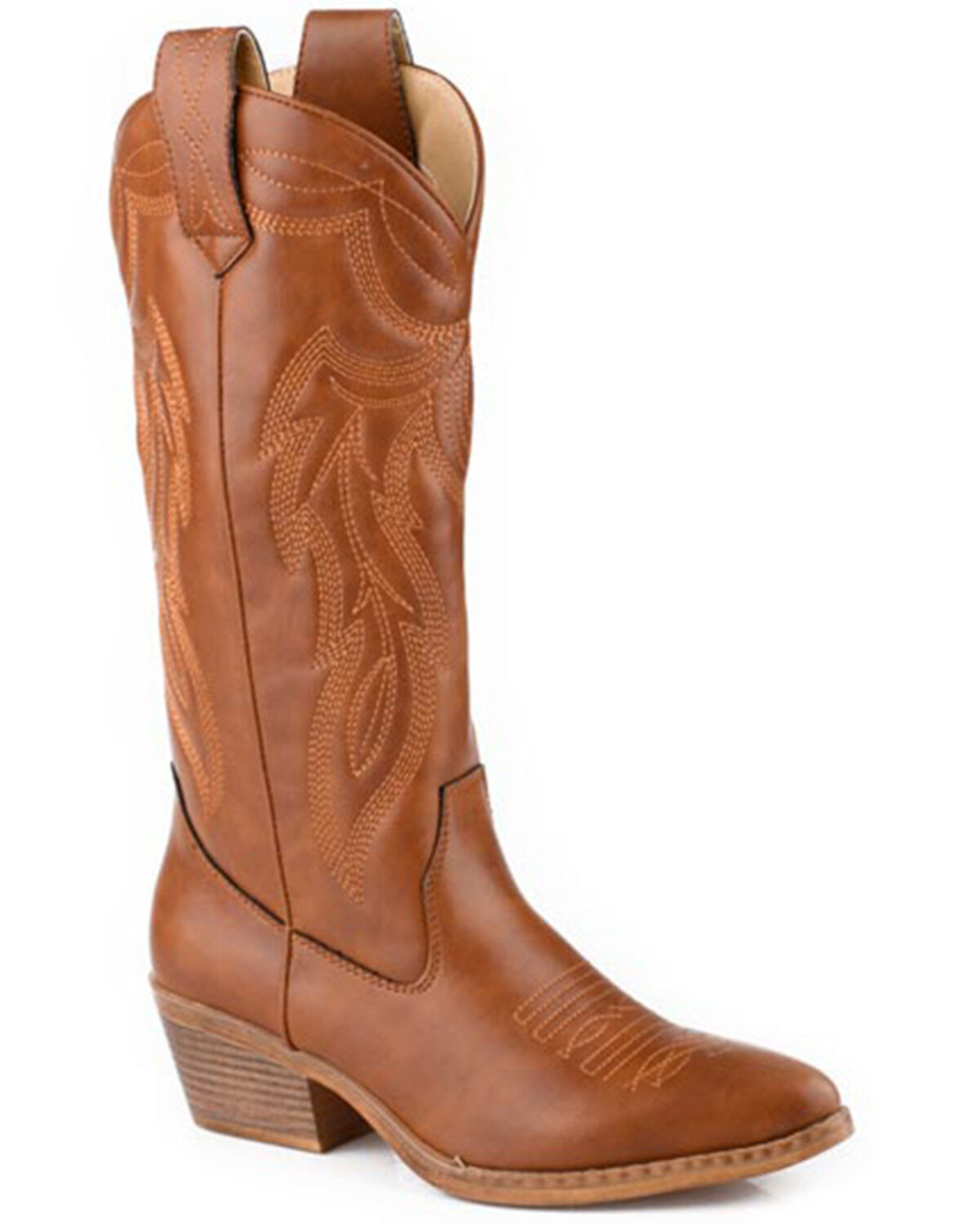 Image #1 - Roper Women's Hattie Western Boots - Snip Toe, Tan, hi-res