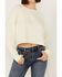 Image #3 - Cleo + Wolf Women's Asher Flocked Cropped Pullover , Cream, hi-res