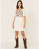 Image #1 - Shyanne Women's Embroidered Crinkle Flutter Sleeve Mini Dress, Ivory, hi-res
