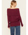Image #4 - Shyanne Women's Off The Shoulder Cable Knit Sweater, Fuchsia, hi-res
