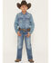 Image #1 - Ariat Boys' B4 Marshall Relaxed August Bootcut Denim Jeans, Dark Wash, hi-res