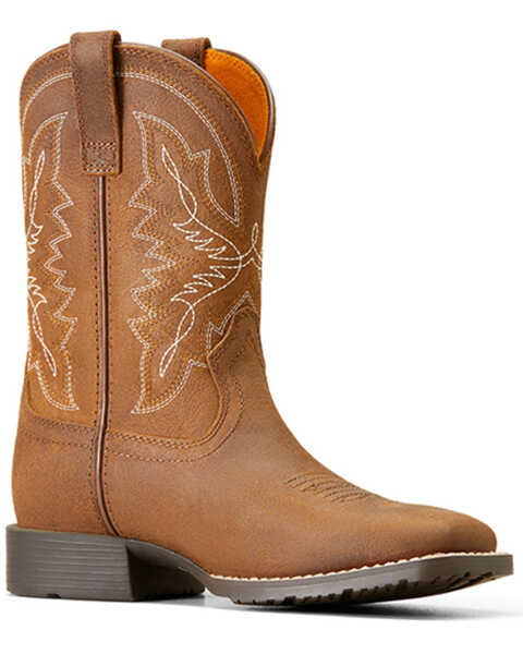 Ariat Boys' Hybrid Rancher Western Boots - Broad Square Toe , Brown, hi-res
