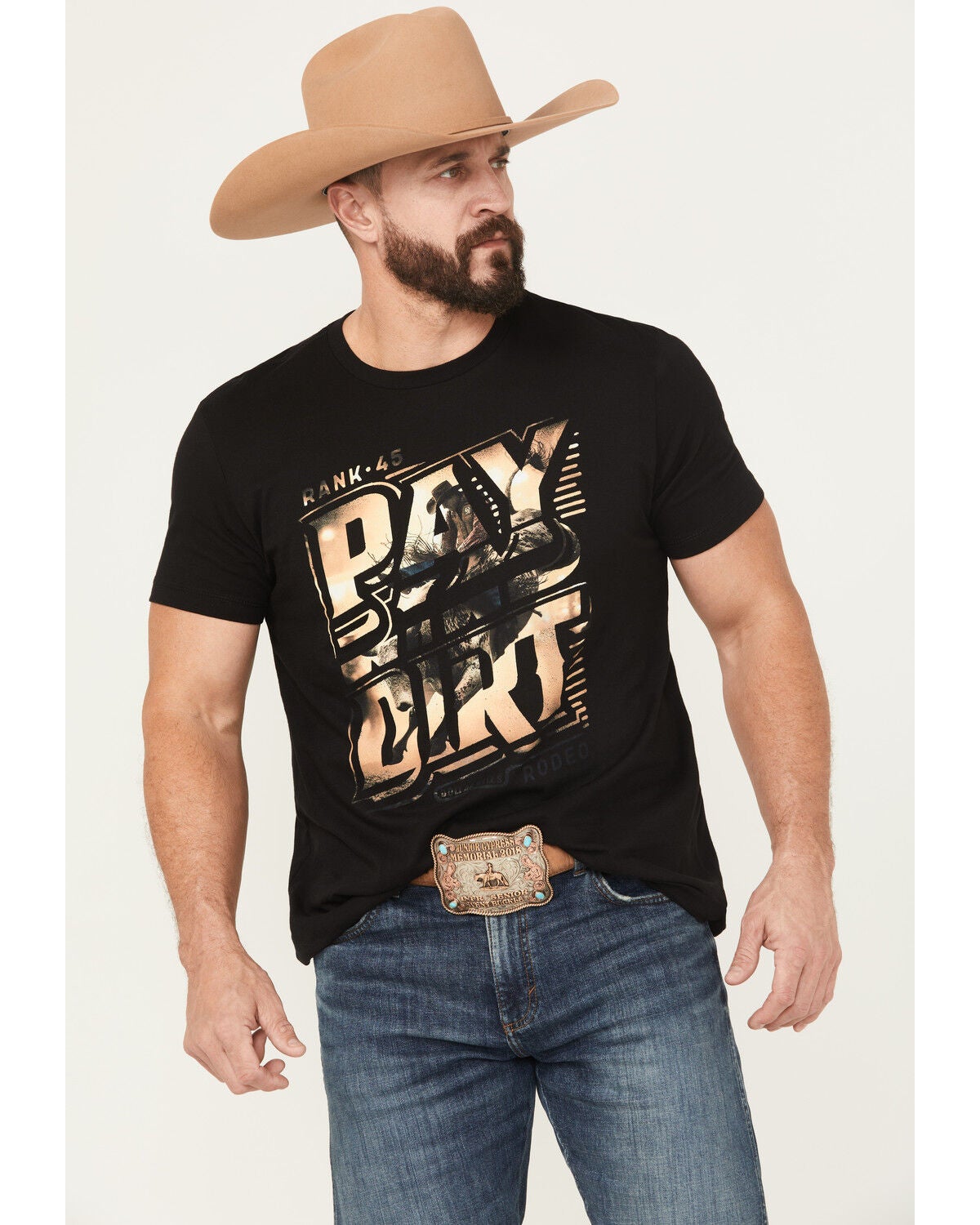 RANK 45&reg; Men's Pay Dirt Short Sleeve Graphic T-Shirt, Black, hi-res