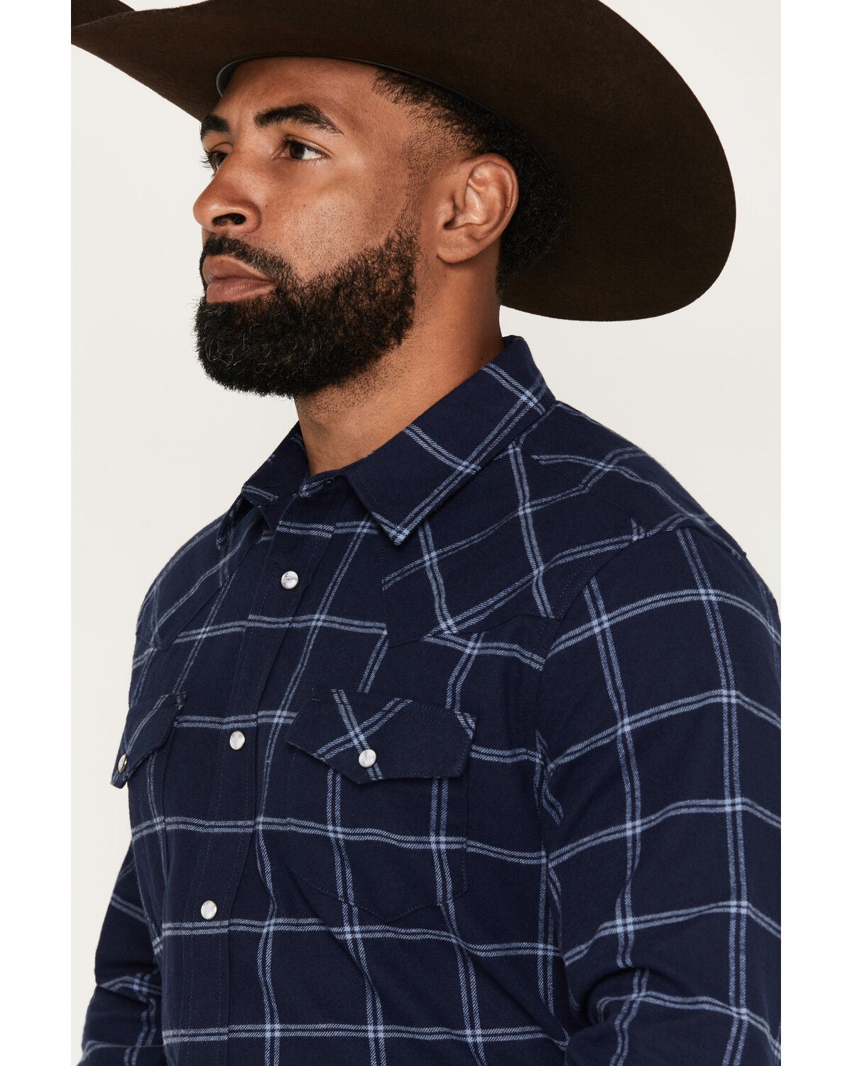 Gibson Trading Co Men's Country Line Plaid Print Long Sleeve Snap