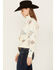 Image #2 - Shyanne Women's 1/2 Zip Southwestern Print Pullover Fleece, Cream, hi-res