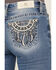 Image #2 - Miss Me Women's Medium Wash Dream Catcher Embroidered Mid Rise Bootcut Stretch Denim Jeans, Medium Wash, hi-res