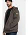 Ariat Men's Rebar Cold Weather Reversible Zip Work Hooded Sweatshirt - Big & Tall, Bark, hi-res