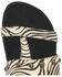 Dingo Women's Sage Brush Zebra Print Calf Hair Sandal, Black, hi-res