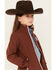 Image #2 - Shyanne Girls' Butterfly Embroidered Softshell Jacket , Chocolate, hi-res