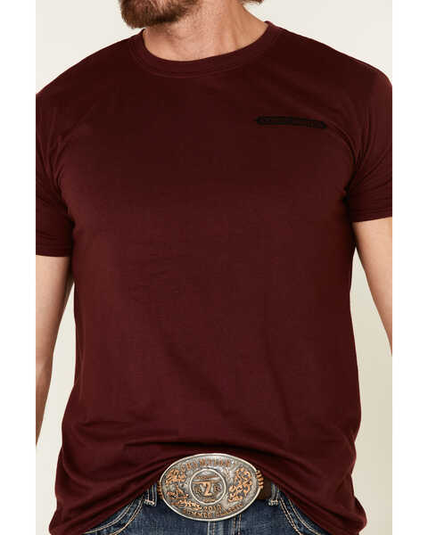 Cody James Men's Maroon Code Of The West Graphic T-Shirt , Maroon, hi-res
