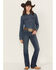 Image #1 - Rock & Roll Denim Women's Medium Wash Mid Rise Bootcut Stretch Denim Jeans, Medium Wash, hi-res